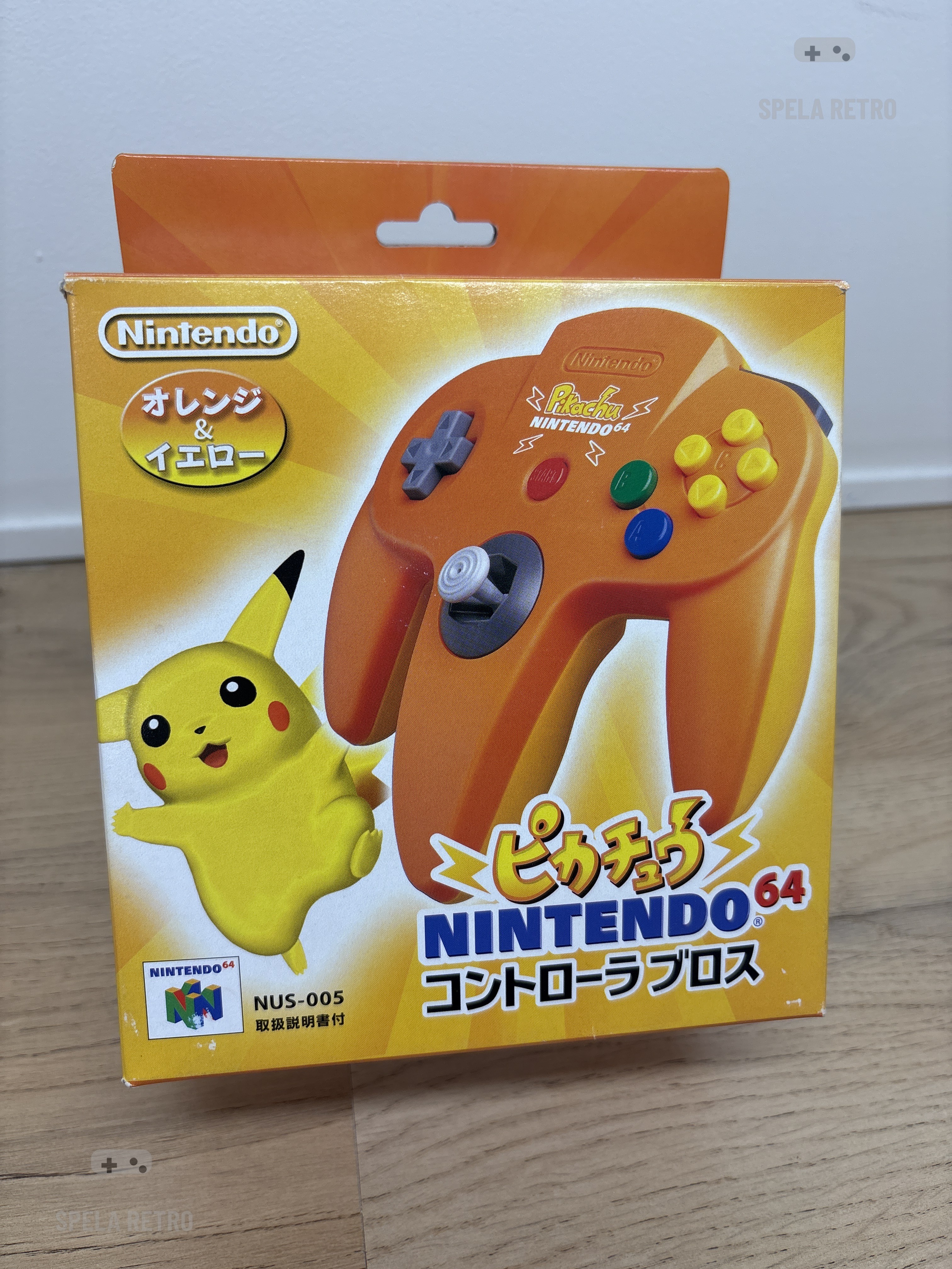 Original Pikachu Orange Handkontroll - Nintendo 64 (N64)