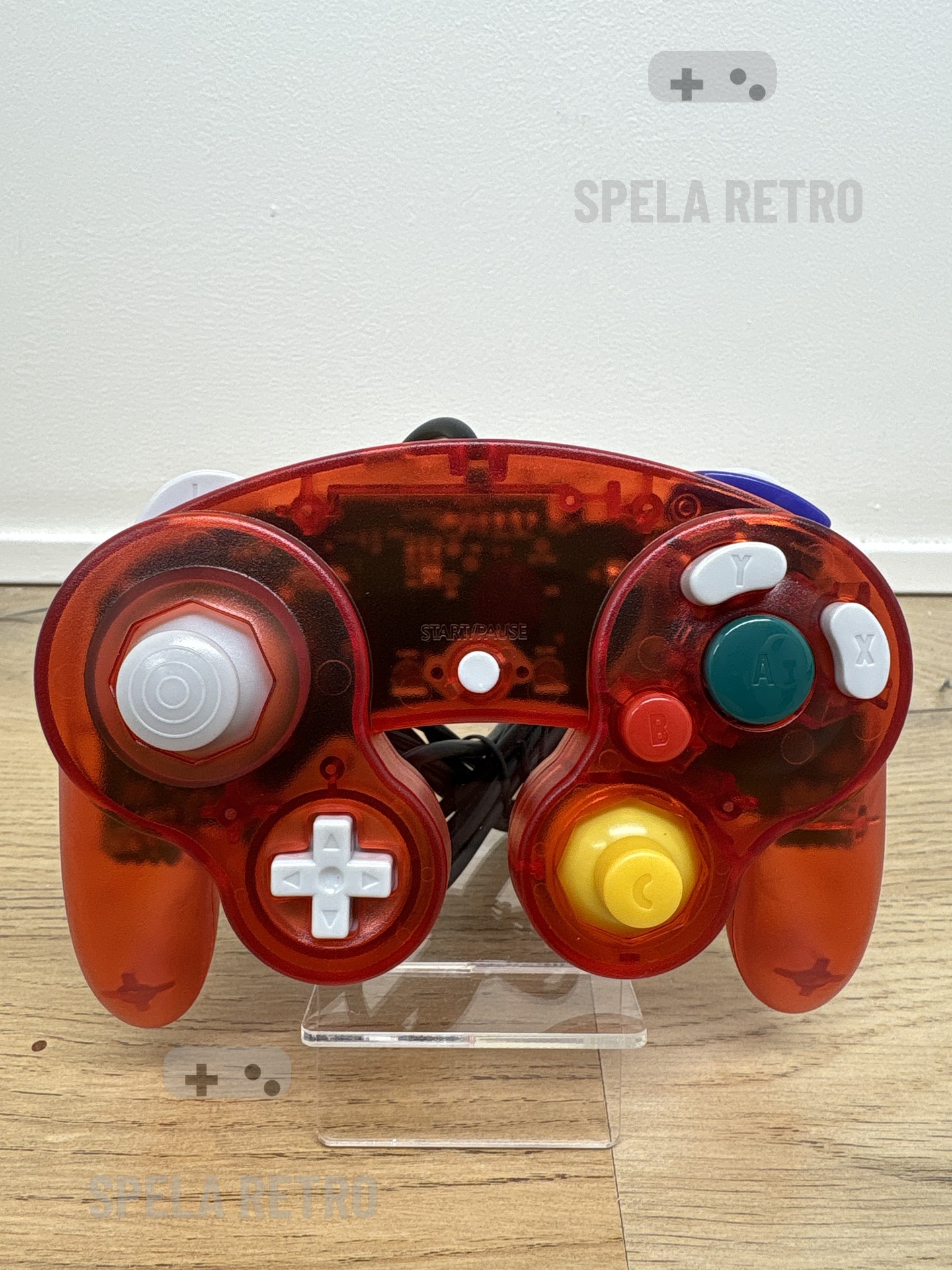 Gamecube: Ny 3e part handkontroll Transparent Röd