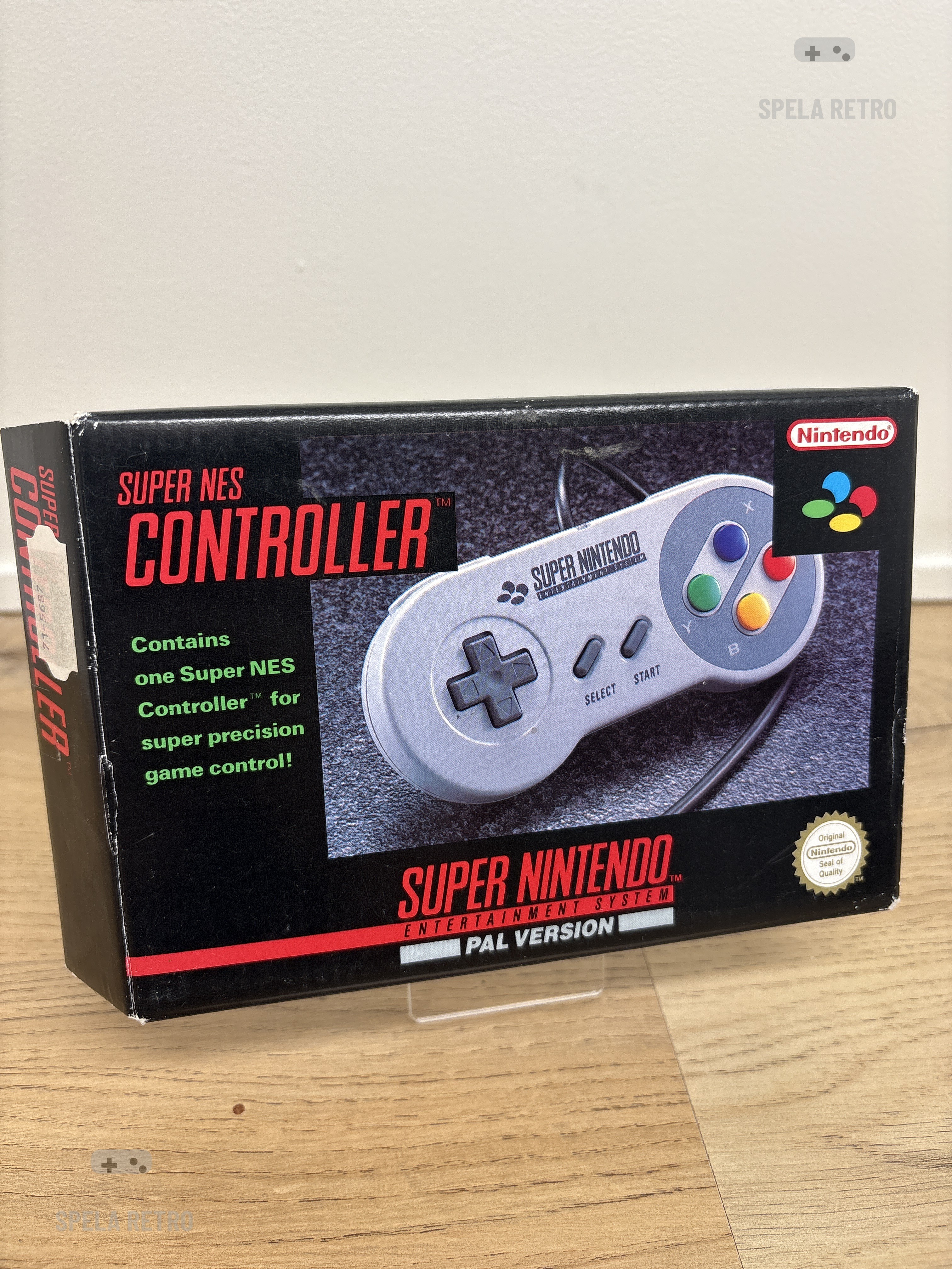 SNES Handkontroll Original förpackning (TOM KARTONG)
