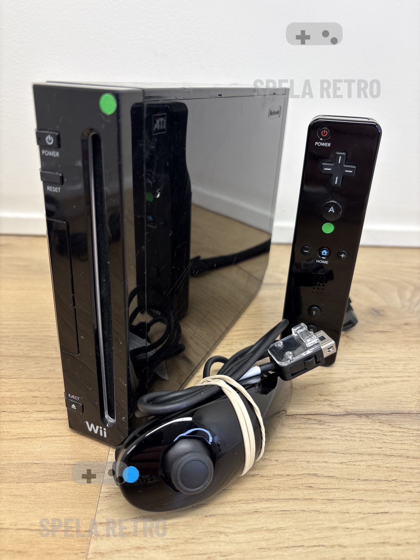 Wii Svart komplett ink kontrollen tradera